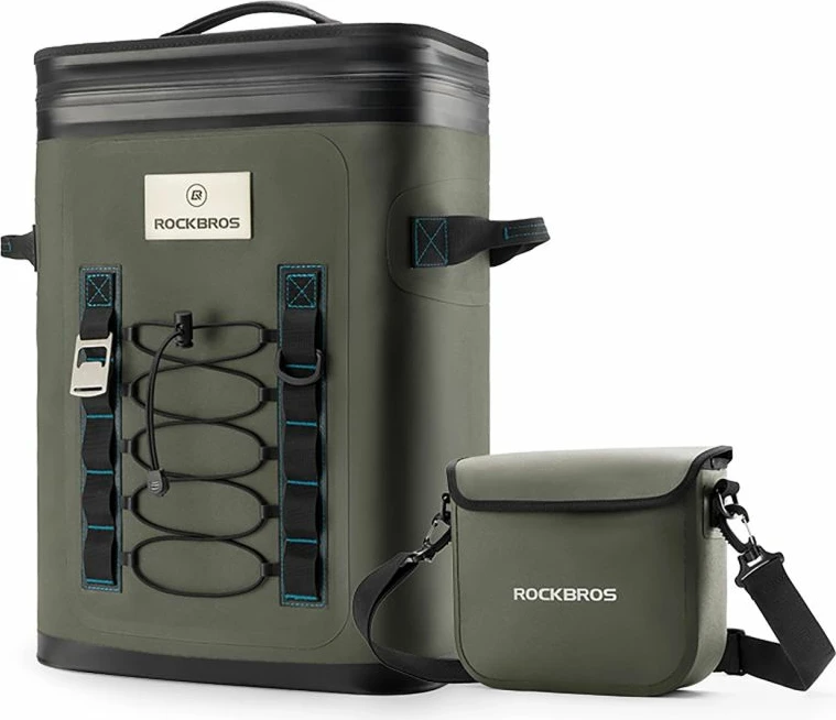 Çantë termike Rockbros 3016001301, e gjelbër, 20l + 2.5l pouch