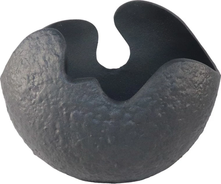 Vazo dekorative VULA, alumin, e zezë, 30x17x25cm