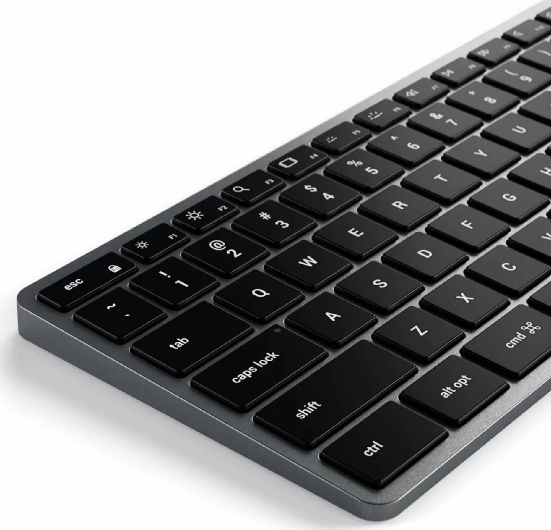 Tastierë Satechi Slim X3 ST-BTSX3M, Bluetooth wireless, US layout, me ndriçim, me numpad, e zezë/gri