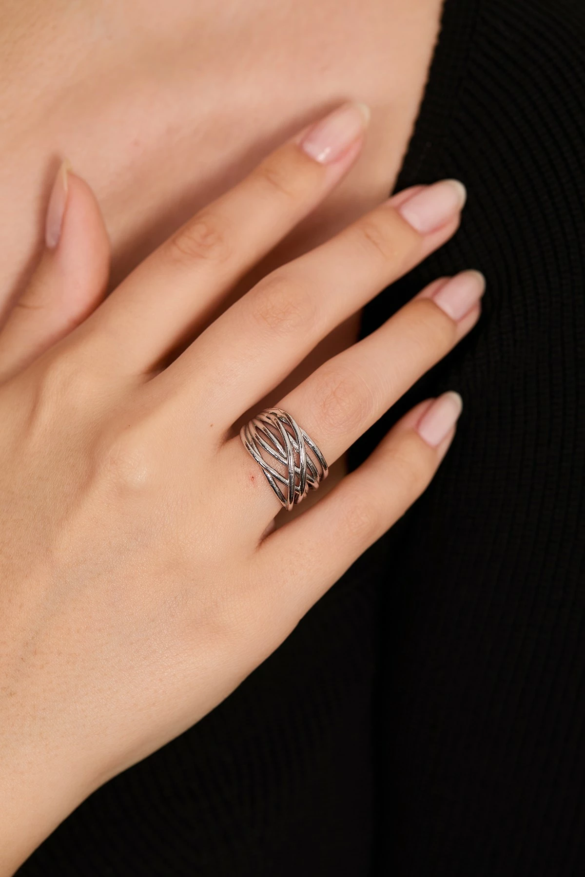 Unazë metali, ngjyrë argjendi, Elika, ELKABBJ0002