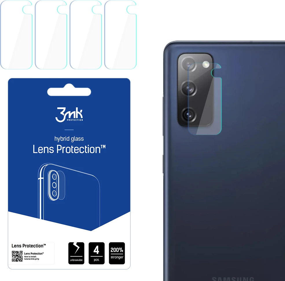 Mbrojtës lente 3mk Protection Lens Protection për Samsung Galaxy S20 FE 5G, set 4 copë