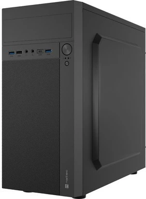 Kasë Natec Helix USB-C, Mini Tower, Micro ATX/Mini ITX, e zezë