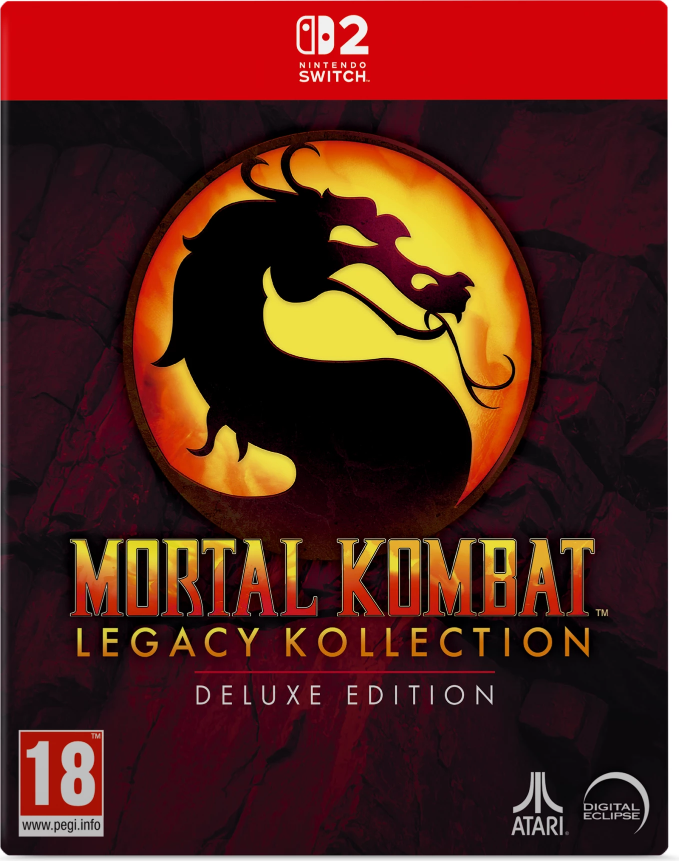 Video lojë Atari Mortal Kombat: Legacy Kollection Deluxe Edition për Nintendo Switch 2, me steelbook