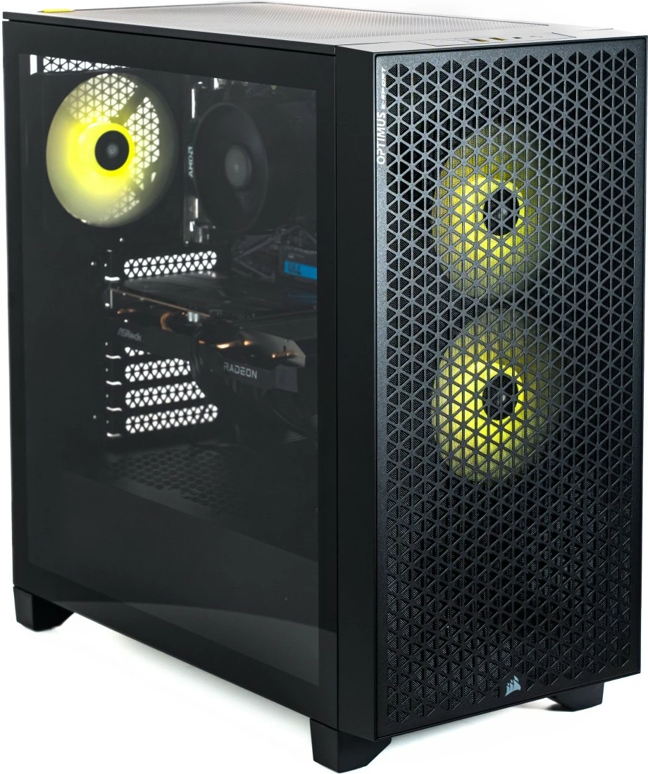 Kompjuter desktop gaming OPTIMUS GA520T-CR12 Ryzen 5 5500 16GB RAM 1TB SSD Radeon RX 9060 OC 8GB Windows 11 Home, zi