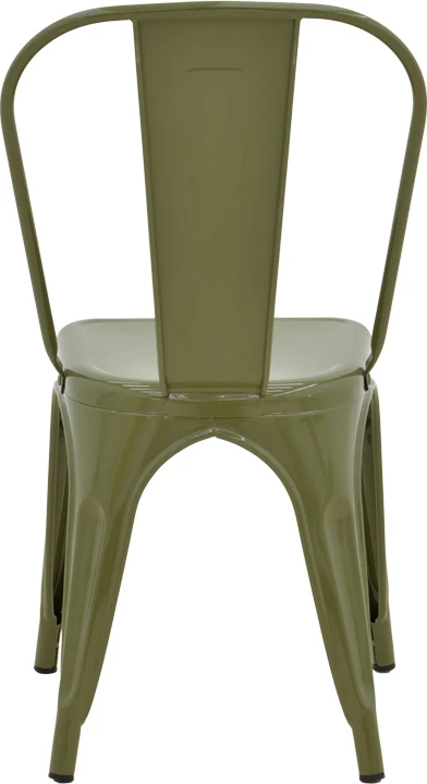 Karrige Utopia metalike, ngjyrë ulliri e errët, 44x44x85cm