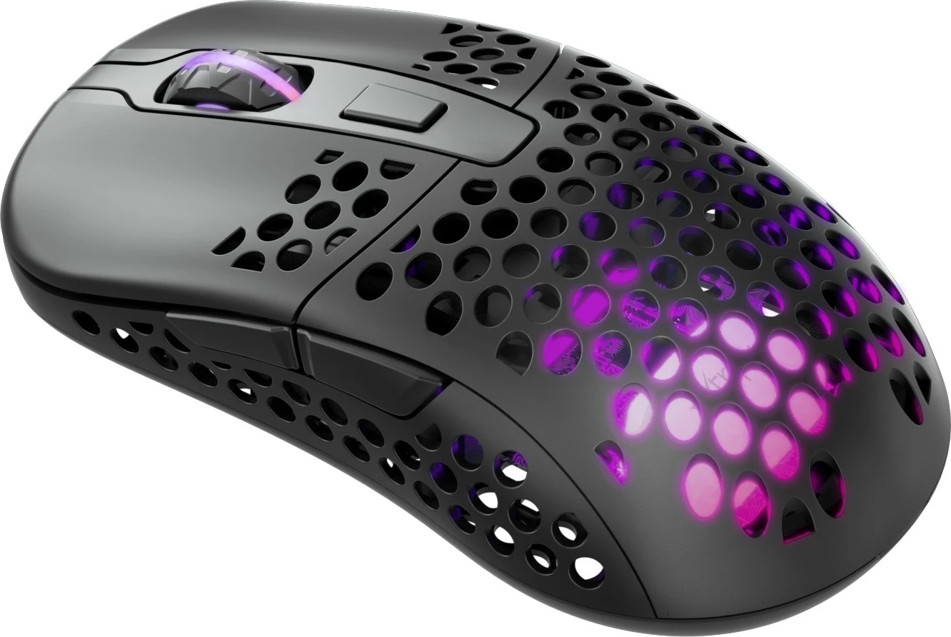 Maus Cherry XTRFY M42 RGB, Ambidextrous, Optical, RF Wireless + USB Type-C, 19000 DPI, Bardhë