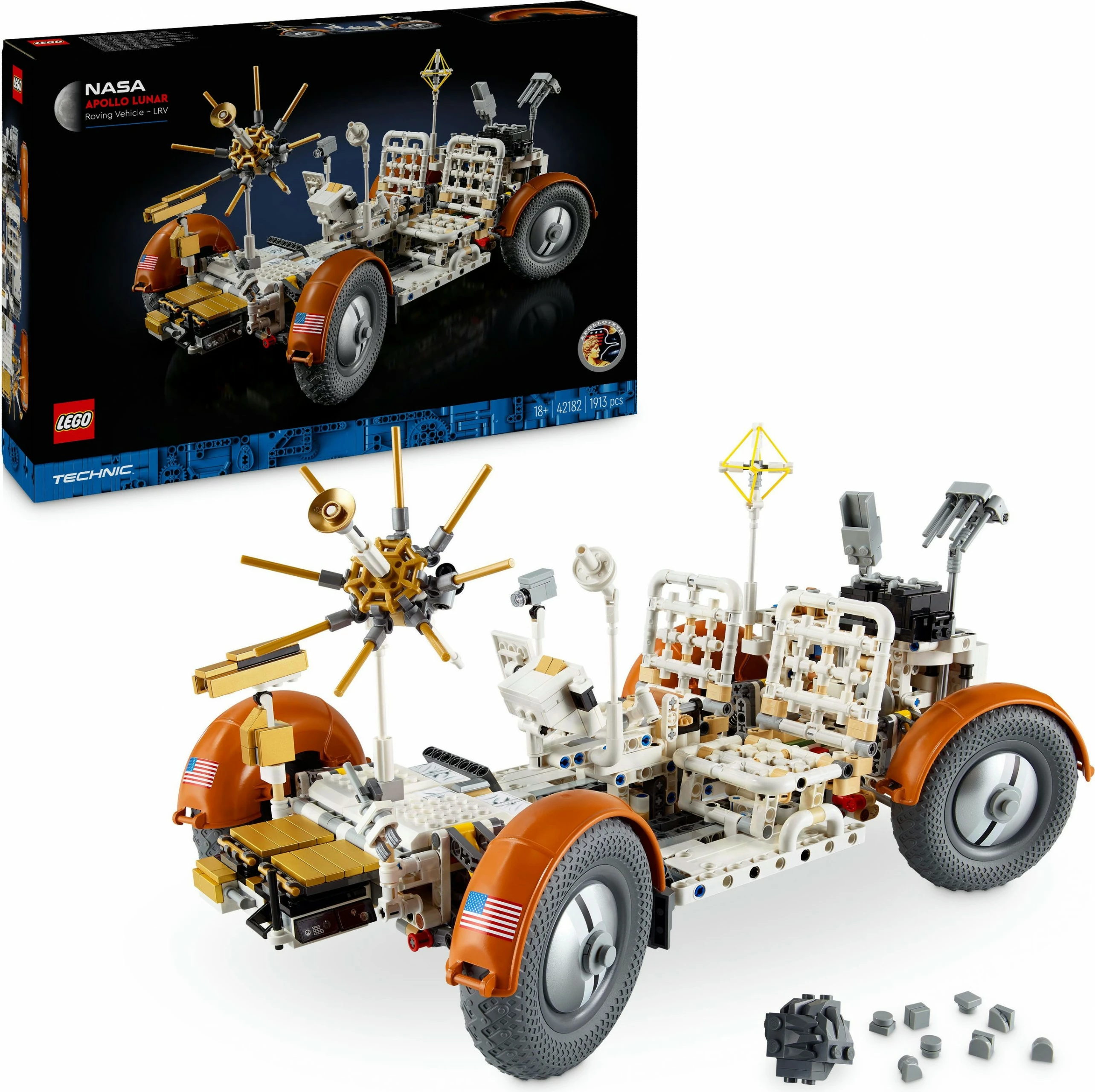 Set ndërtimi LEGO Technic NASA Apollo Lunar Roving Vehicle 42182, multikolor