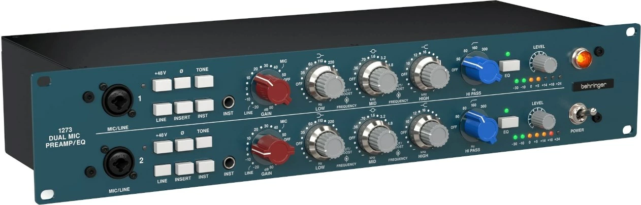 Preamplifikator mikrofoni Behringer 1273, Teal