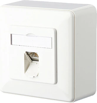 Prizë muri RJ-45 METZ CONNECT BTR NETCOM 1307370002-I, Cat6, 1 port, e bardhë