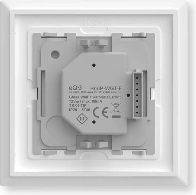 Termostat smart muri Homematic IP Glas-Wandthermostat, 230 V, i bardhë