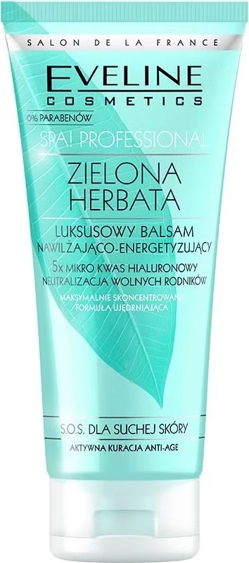 Balsam për trup Eveline Cosmetics Spa Professional Luxury Moisturizing and Energizing Balm Green Tea për femra, 200ml