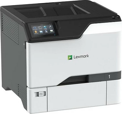 Printer lazer me ngjyra Lexmark CS735de, A4, 50 ppm, Duplex, 1200 x 1200 DPI, Ethernet, ekran me prekje, bardhë/gri