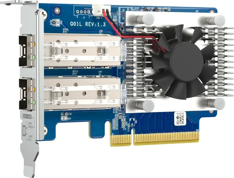 Kartë rrjeti QNAP QXG-10G2SF-NXE, 10GbE, Dual Port, PCIe, me ventilator