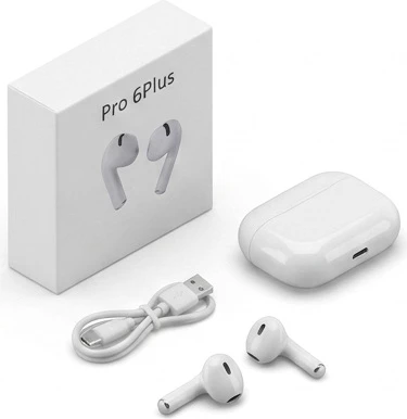 Kufje Bluetooth Pro 6 Plus me Kuti të Bardhë