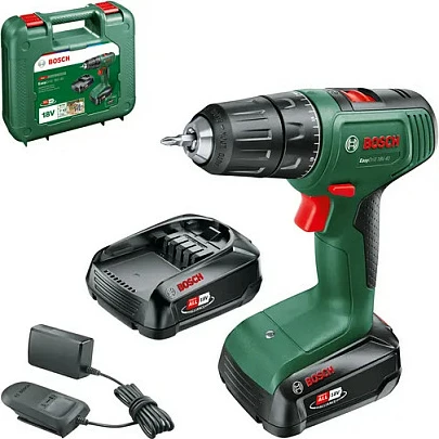 Pistoletë shpimi Bosch EasyDrill 18V-40, brushless, 2 bateri, 18V, e gjelbër/zezë