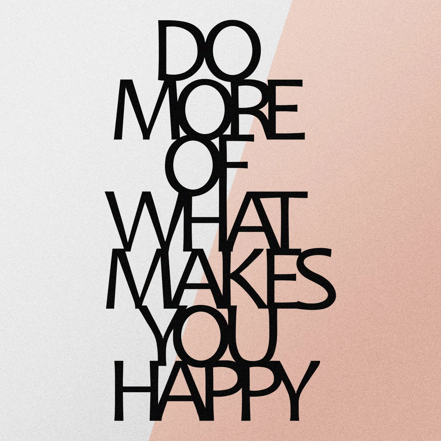 Aksesor dekorativ metalik për mur, Wallity, Do More Of What Makes You Happy, ngjyrë e zezë, 40x70cm