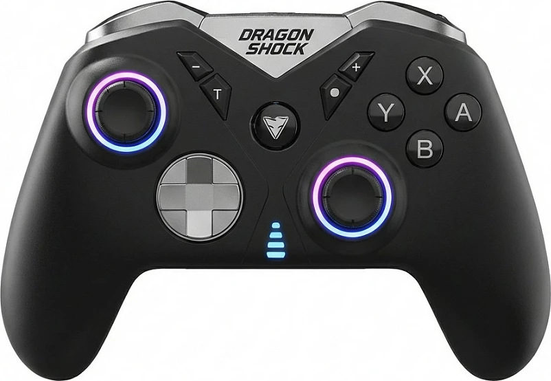 Kontroller wireless DragonShock Nebula Ultimate për Nintendo Switch, RGB, i zi