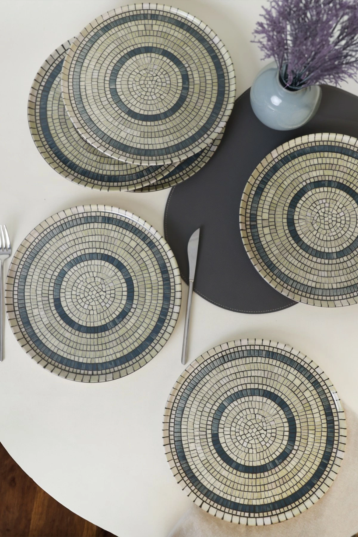 Set pjatash (6 copë), Hermia Concept, krem, X00017441