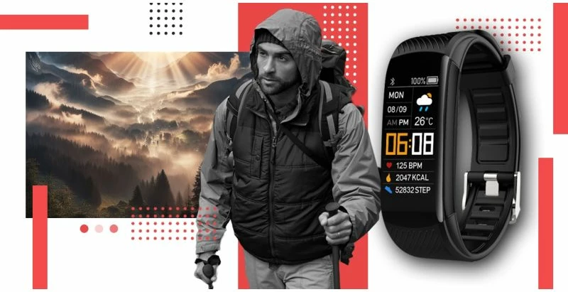 Smartwatch Giewont, zi e kuqe