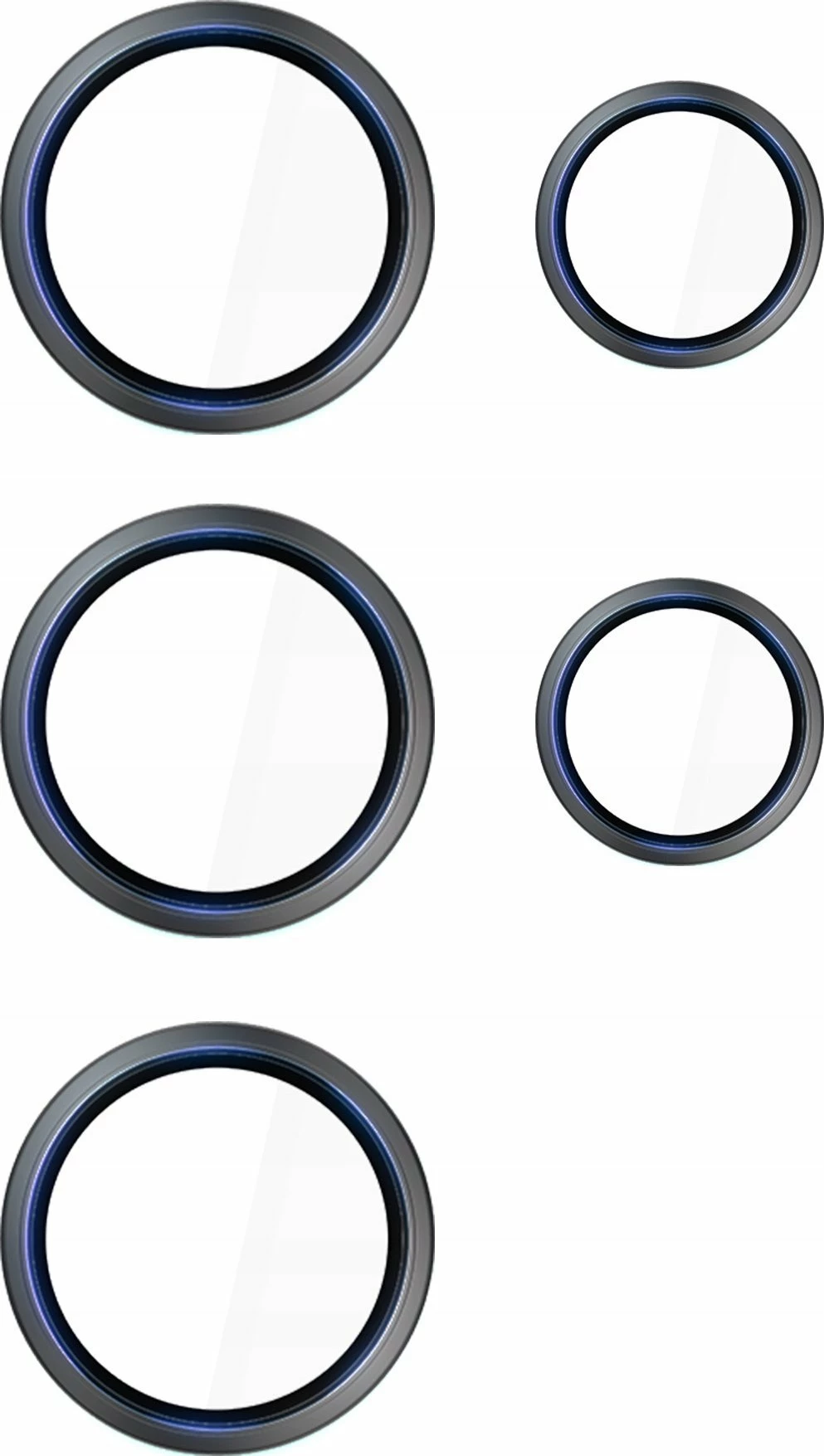 Mbrojtës xhami i kalitur për lente kamere 3MK HARDY Lens Protection Pro për Samsung Galaxy S25 Ultra, 9H, i zi, set 1 copë