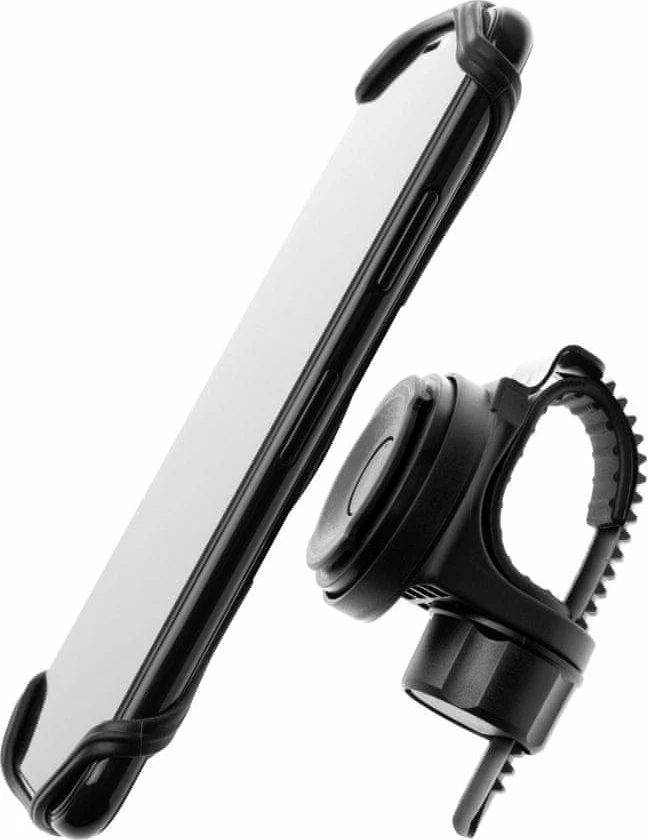 Mbajtëse telefoni për biçikletë Fixed Bikee 2, 4.0–6.5\", rrotullim 360°, e zezë