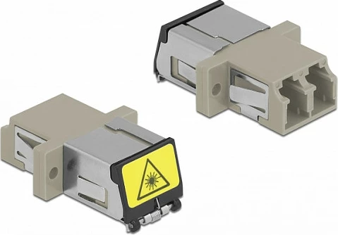 Kupler fibër optike DeLOCK LC Duplex LC-LC, OM2 multimode, me kapak mbrojtës lazer, bezhë