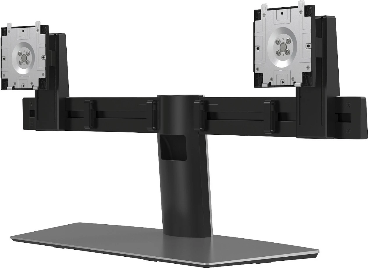 Mbajtës tavoline për dy monitorë Dell Pro MDS19, VESA 100x100, 19-27", rregullim lartësie, alumin/zezë