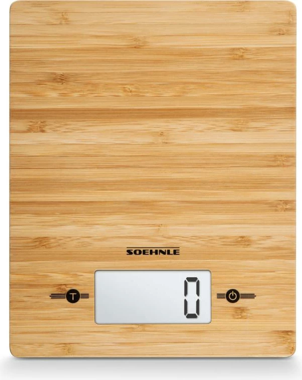 peshore kuzhine, Soehnle Bamboo 5kg 66308, ekran LCD, Sensor Touch, ndarje 1g, kafe