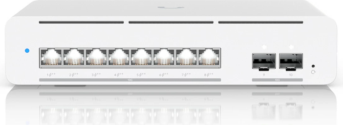 Switch Ubiquiti UniFi USW-Pro-XG-8-PoE, 8x 10G RJ45, 2x SFP+, PoE++ 155W, e bardhë