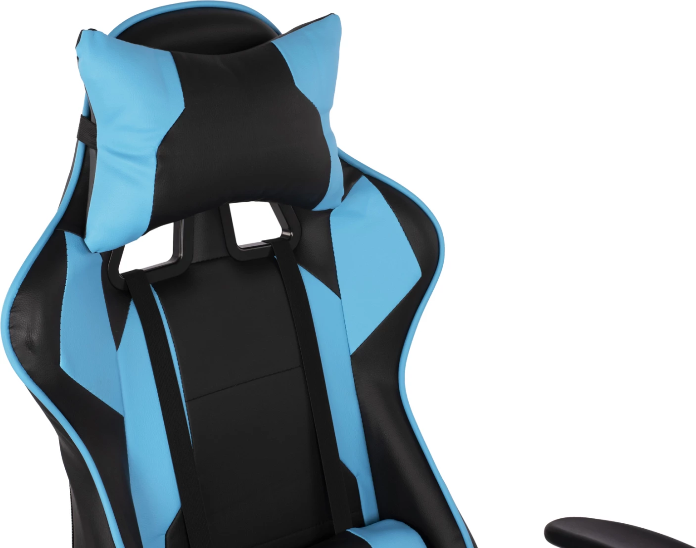 Karrige për gaming zyre, ngjyrë zezë-dritë blu, FH1072.08, 66,5x70x(122-129) cm