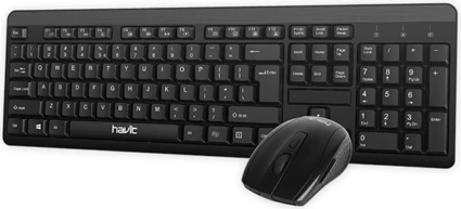 Set tastierë + maus wireless HAVIT KB260GCM 2.4GHz, 104 taste, 800/1200/1600 DPI, e zezë