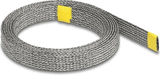 Mbështjellës i gërshetuar për kabllo DeLOCK, 2 m, Ø brenda 20 mm, mbrojtje EMI, gri