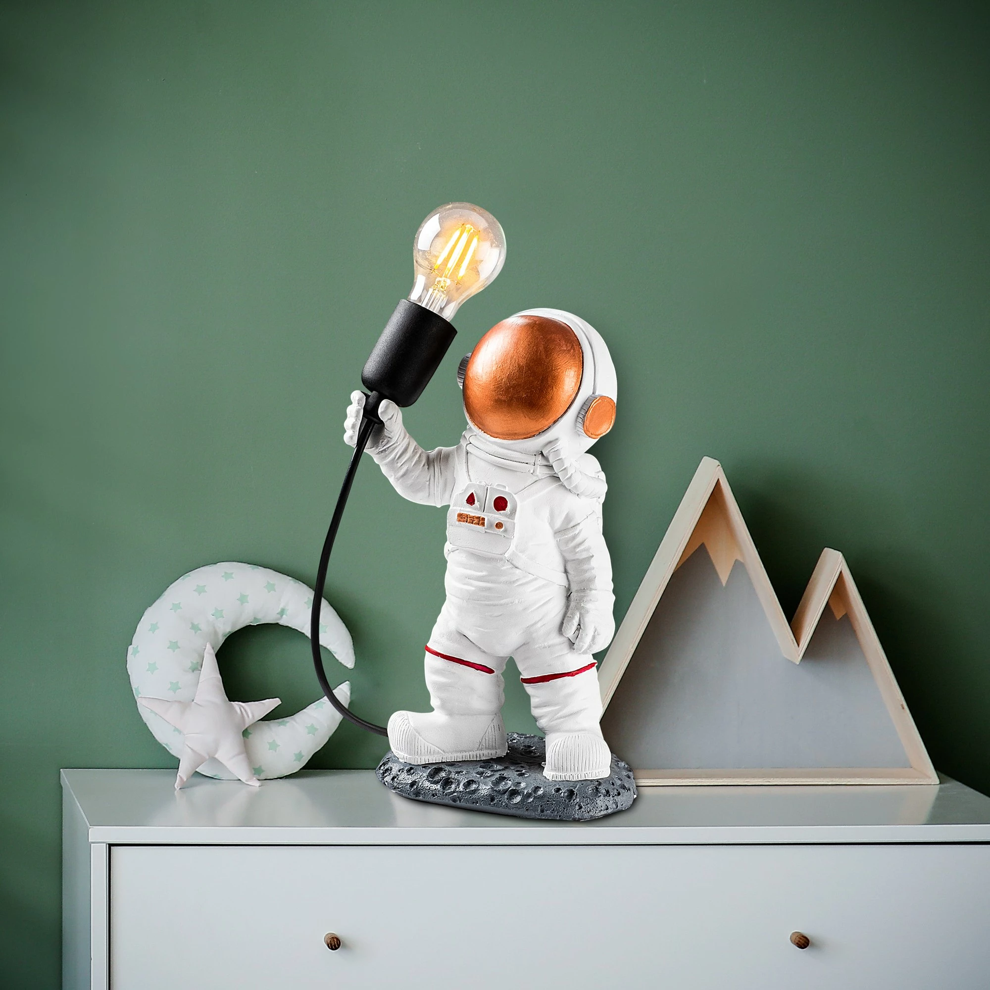 Llambë tavoline astronaut, shumëngjyrëshe, Opviq