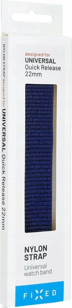 Rrip Smartwatch Fixed Sporty Strap FIXNST2-22MM-DBL, quick release 22mm, 160-210 mm, nylon, navy blue