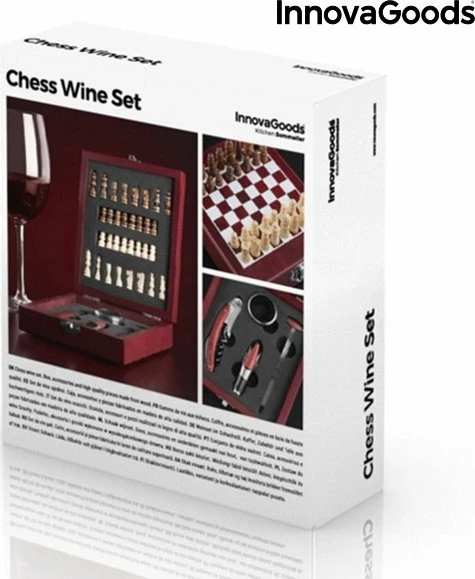 Set aksesorësh për verë dhe shah InnovaGoods Wine & Chess, 37 copë, shumëngjyrëshe