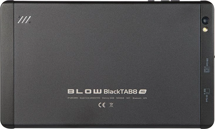 Tablet BLOW BlackTAB8, 8 inç, 3GB RAM, 32GB, 4G LTE, E zezë