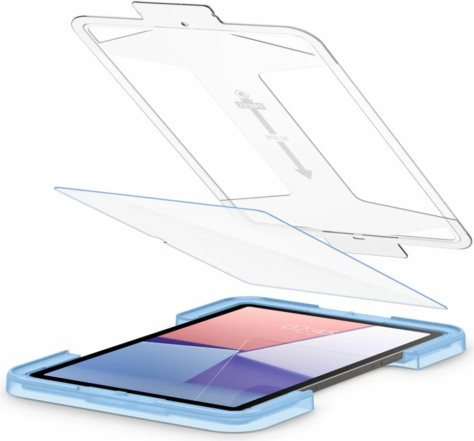 Xham i temperuar mbrojtës, Spigen Glas.tR EZ Fit, për Samsung Galaxy Tab S9 11'' X710/X716B, 0.2 mm 9H, kornizë montimi