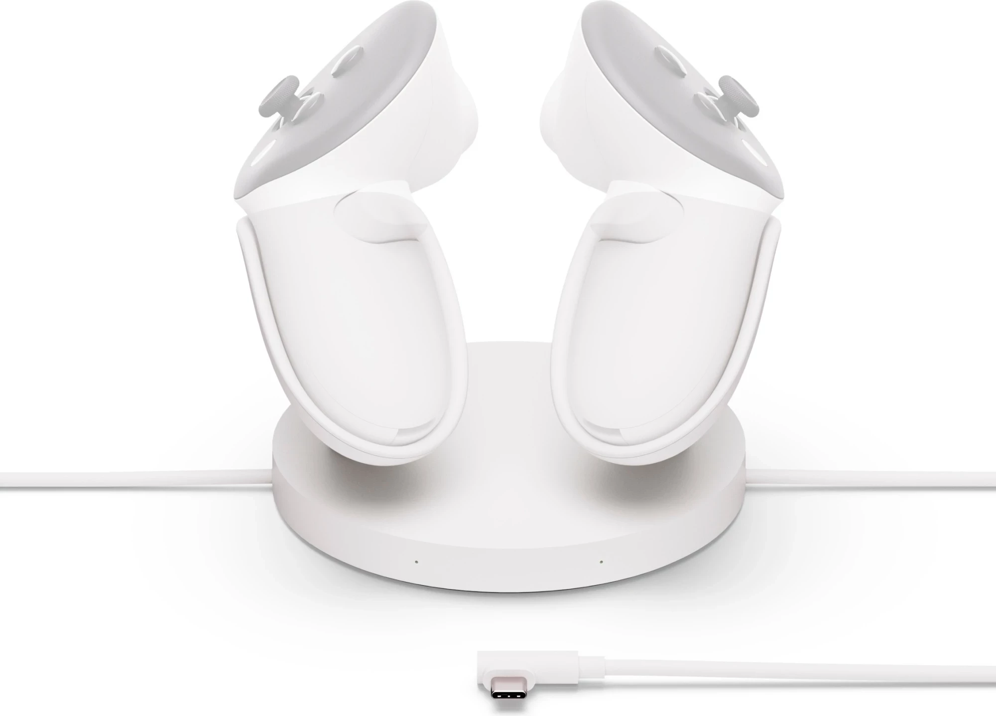 Dock karikimi META Quest 3/3S Compact, USB-C 18W, i bardhë, set me karikues 18W, kabllo të zgjatur dhe bateri Li-ion