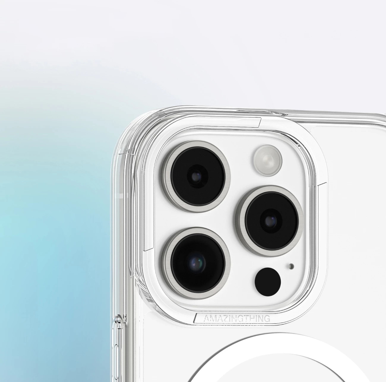 Mbështjellës AmazingThing Minimal Mag Case me unazë magnetike për iPhone 16 Pro, Transparent