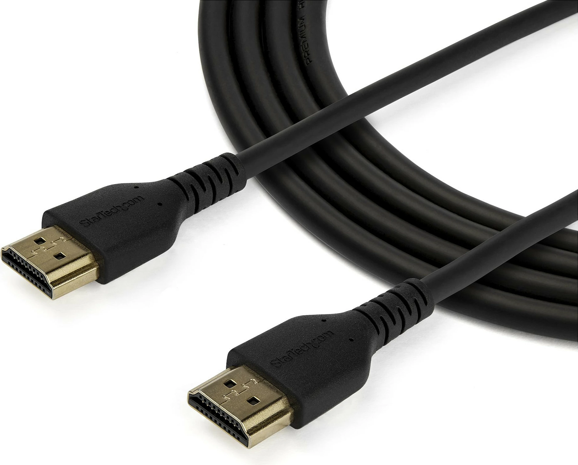 Kabllo HDMI StarTech Slim HDMI 2.0 Premium Certified, 2m, 4K 60Hz HDR10, ARC, e zezë