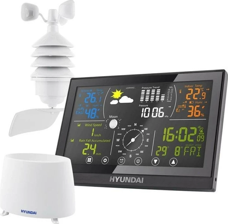 Stacion moti Hyundai HY-WSP5100RWIND, ekran me ndriçim, sensor pa tela, i zi