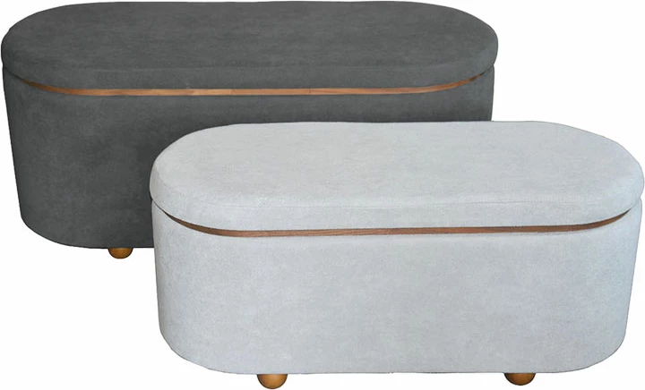 Set dy karrige-trunk, kadife, ngjyrë gri e errët dhe qymyr