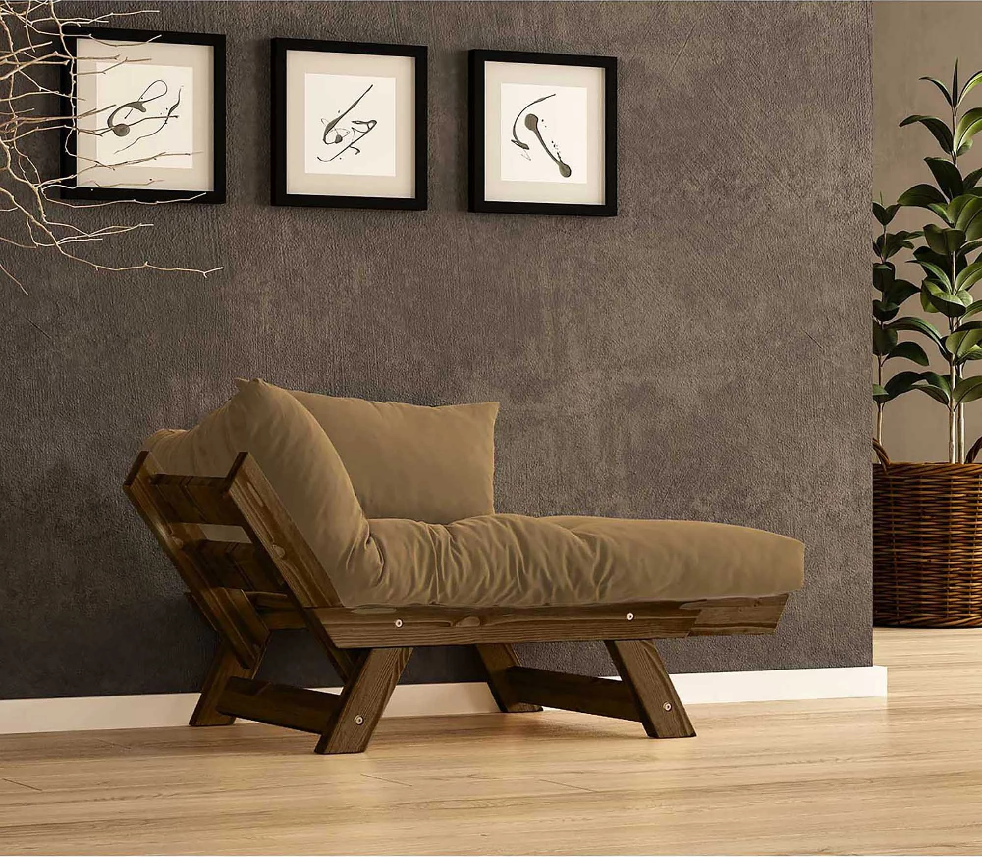 Karrige një vend për kopsht, ngjyrë arre dhe deve, Skye Decor, CPT8132-140