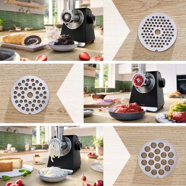 Mulli elektrik për mish Bosch MFWS660B, 500 W, i zi/argjend