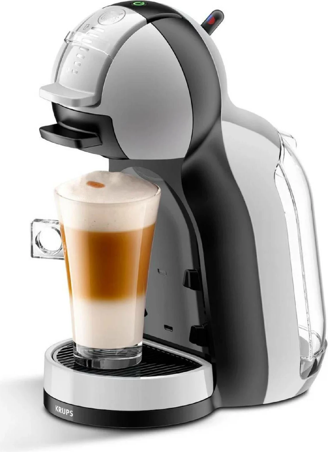Aparat kafeje me kapsula Krups Dolce Gusto Mini Me KP123B10, 15 bar, gri arktik/zi