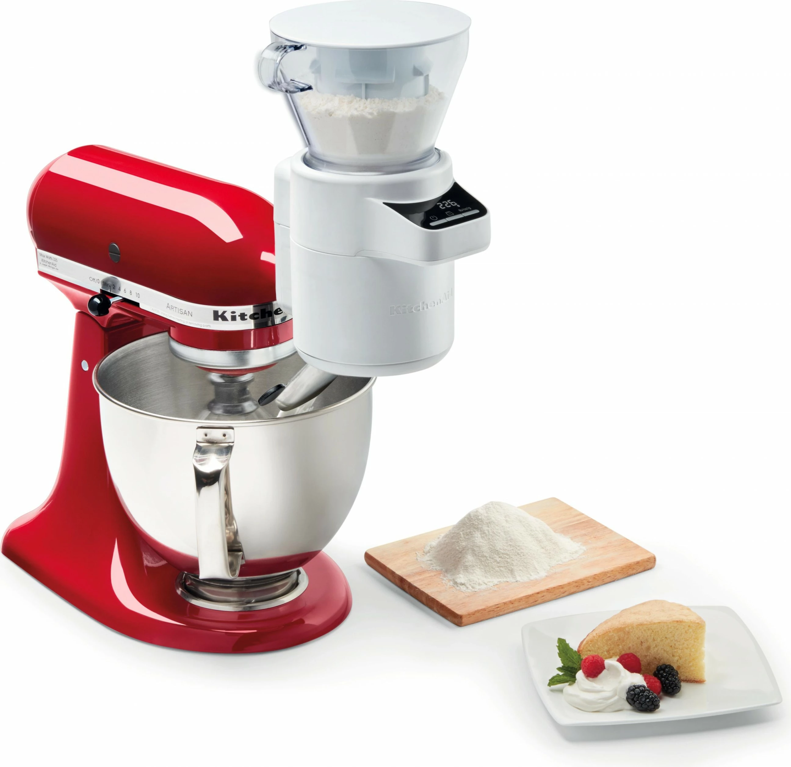 Aksesor KitchenAid 5KSMSFTA, sitë me peshore digjitale, e bardhë