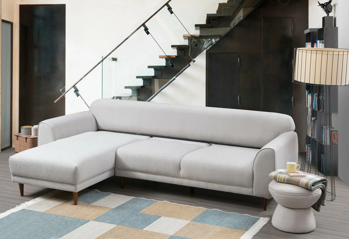 Kënd divan-krevat Atelier del Sofa, këndi majtas (Chl-3R), bezhë