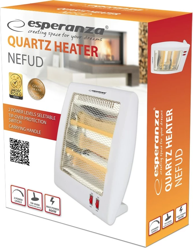 Ngrohës elektrik me kuarc Esperanza EHH010, 400W/800W, i bardhë