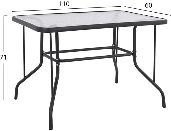 Set kopshti tavolinë & karrige Adam FH10472, 5 pjesë, hiri