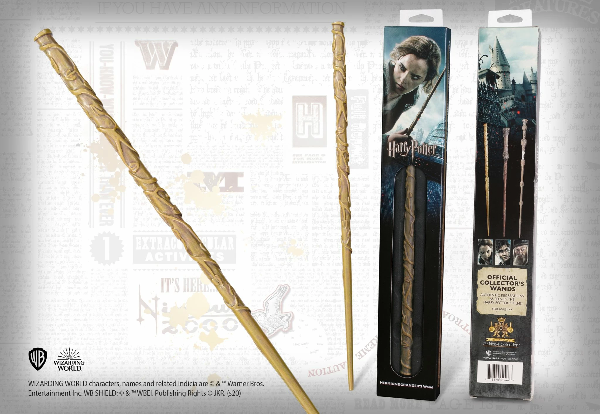 Shkop magjik NOBLE COLLECTION Hermione Granger, 38 cm, ngjyrë dru
